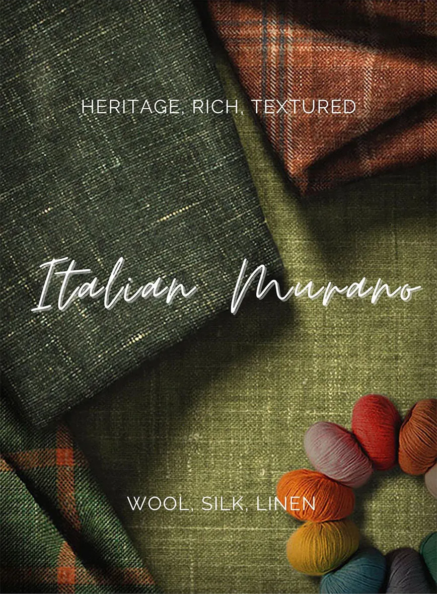 Italian Murano Ocavi Brown Wool Linen Silk Jacket