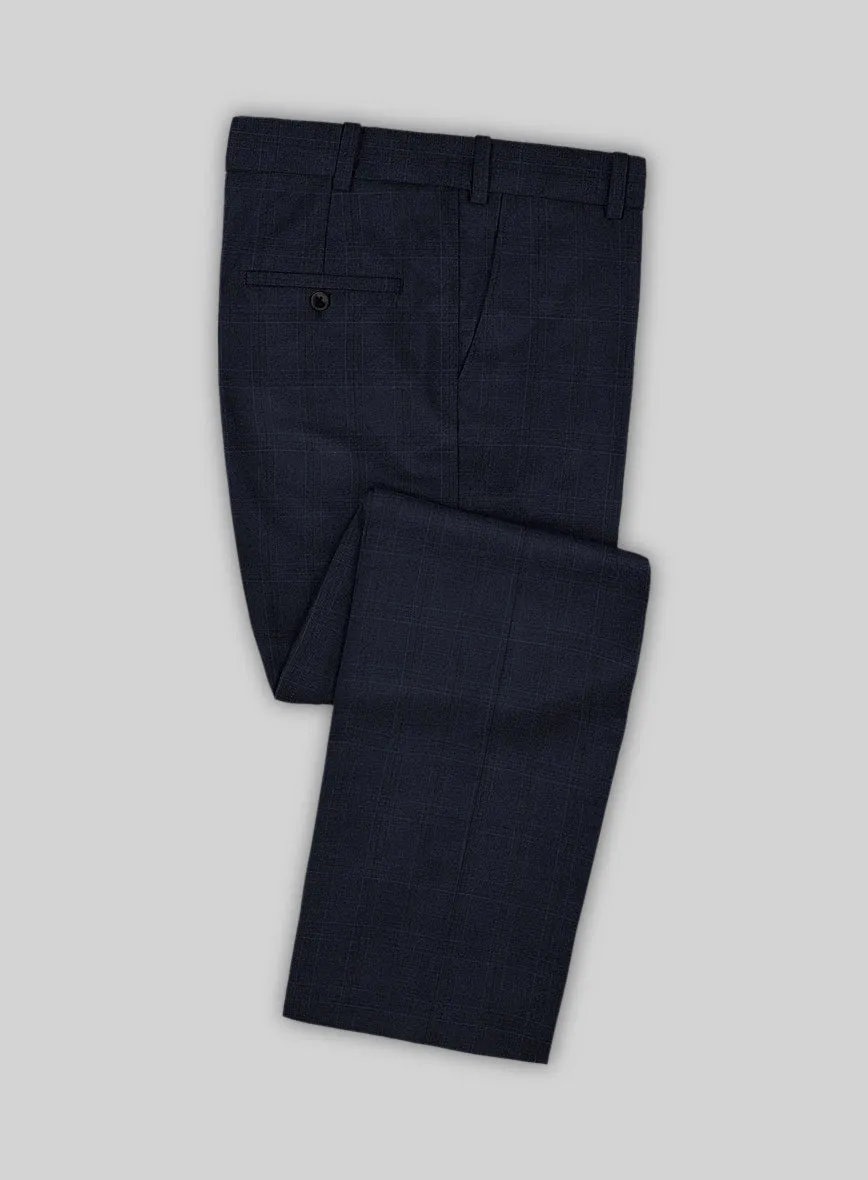 Scabal Xuito Checks Blue Wool Suit